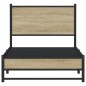 vidaXL Metallbett ohne Matratze Sonoma-Eiche 90x190 cm vidaXL Metallbett ohne Matratze Sonoma-Eiche 90x190 cm