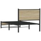 vidaXL Metallbett ohne Matratze Sonoma-Eiche 90x190 cm vidaXL Metallbett ohne Matratze Sonoma-Eiche 90x190 cm