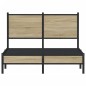 vidaXL Metallbett ohne Matratze Sonoma-Eiche 120x190 cm vidaXL Metallbett ohne Matratze Sonoma-Eiche 120x190 cm