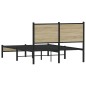vidaXL Metallbett ohne Matratze Sonoma-Eiche 120x190 cm vidaXL Metallbett ohne Matratze Sonoma-Eiche 120x190 cm