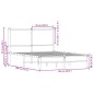 vidaXL Metallbett ohne Matratze Sonoma-Eiche 120x190 cm vidaXL Metallbett ohne Matratze Sonoma-Eiche 120x190 cm
