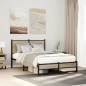 vidaXL Metallbett ohne Matratze Sonoma-Eiche 120x200 cm vidaXL Metallbett ohne Matratze Sonoma-Eiche 120x200 cm