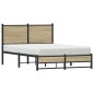 vidaXL Metallbett ohne Matratze Sonoma-Eiche 120x200 cm vidaXL Metallbett ohne Matratze Sonoma-Eiche 120x200 cm