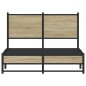 vidaXL Metallbett ohne Matratze Sonoma-Eiche 120x200 cm vidaXL Metallbett ohne Matratze Sonoma-Eiche 120x200 cm