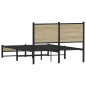 vidaXL Metallbett ohne Matratze Sonoma-Eiche 120x200 cm vidaXL Metallbett ohne Matratze Sonoma-Eiche 120x200 cm