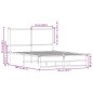 vidaXL Metallbett ohne Matratze Sonoma-Eiche 120x200 cm vidaXL Metallbett ohne Matratze Sonoma-Eiche 120x200 cm