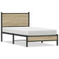 vidaXL Metallbett ohne Matratze Sonoma-Eiche 80x200 cm vidaXL Metallbett ohne Matratze Sonoma-Eiche 80x200 cm
