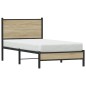 vidaXL Metallbett ohne Matratze Sonoma-Eiche 80x200 cm vidaXL Metallbett ohne Matratze Sonoma-Eiche 80x200 cm