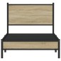 vidaXL Metallbett ohne Matratze Sonoma-Eiche 80x200 cm vidaXL Metallbett ohne Matratze Sonoma-Eiche 80x200 cm