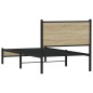 vidaXL Metallbett ohne Matratze Sonoma-Eiche 80x200 cm vidaXL Metallbett ohne Matratze Sonoma-Eiche 80x200 cm