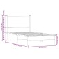 vidaXL Metallbett ohne Matratze Sonoma-Eiche 80x200 cm vidaXL Metallbett ohne Matratze Sonoma-Eiche 80x200 cm