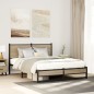 vidaXL Metallbett ohne Matratze Sonoma-Eiche 140x190 cm vidaXL Metallbett ohne Matratze Sonoma-Eiche 140x190 cm