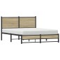 vidaXL Metallbett ohne Matratze Sonoma-Eiche 140x190 cm vidaXL Metallbett ohne Matratze Sonoma-Eiche 140x190 cm