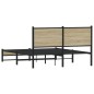vidaXL Metallbett ohne Matratze Sonoma-Eiche 140x190 cm vidaXL Metallbett ohne Matratze Sonoma-Eiche 140x190 cm