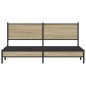 vidaXL Metallbett ohne Matratze Sonoma-Eiche 160x200 cm