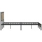vidaXL Metallbett ohne Matratze Sonoma-Eiche 160x200 cm