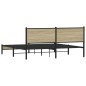 vidaXL Metallbett ohne Matratze Sonoma-Eiche 160x200 cm