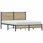 vidaXL Bettgestell mit Kopfteil Metall Sonoma-Eiche 137x190 cm vidaXL Bettgestell mit Kopfteil Metall Sonoma-Eiche 137x190 cm
