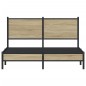 vidaXL Bettgestell mit Kopfteil Metall Sonoma-Eiche 137x190 cm vidaXL Bettgestell mit Kopfteil Metall Sonoma-Eiche 137x190 cm