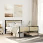 vidaXL Metallbett ohne Matratze Sonoma-Eiche 120x190 cm vidaXL Metallbett ohne Matratze Sonoma-Eiche 120x190 cm