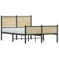 vidaXL Metallbett ohne Matratze Sonoma-Eiche 120x190 cm vidaXL Metallbett ohne Matratze Sonoma-Eiche 120x190 cm