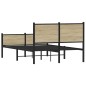 vidaXL Metallbett ohne Matratze Sonoma-Eiche 120x190 cm vidaXL Metallbett ohne Matratze Sonoma-Eiche 120x190 cm