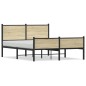 vidaXL Metallbett ohne Matratze Sonoma-Eiche 137x190 cm vidaXL Metallbett ohne Matratze Sonoma-Eiche 137x190 cm