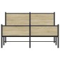 vidaXL Metallbett ohne Matratze Sonoma-Eiche 137x190 cm vidaXL Metallbett ohne Matratze Sonoma-Eiche 137x190 cm