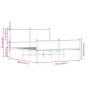 vidaXL Metallbett ohne Matratze Sonoma-Eiche 137x190 cm vidaXL Metallbett ohne Matratze Sonoma-Eiche 137x190 cm