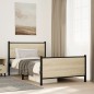 vidaXL Metallbett ohne Matratze Sonoma-Eiche 100x190 cm vidaXL Metallbett ohne Matratze Sonoma-Eiche 100x190 cm