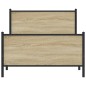vidaXL Metallbett ohne Matratze Sonoma-Eiche 100x190 cm vidaXL Metallbett ohne Matratze Sonoma-Eiche 100x190 cm