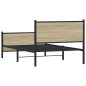 vidaXL Metallbett ohne Matratze Sonoma-Eiche 100x190 cm vidaXL Metallbett ohne Matratze Sonoma-Eiche 100x190 cm