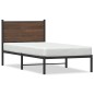 vidaXL Bettgestell mit Kopfteil Metall Braun Eichen-Optik 80x200 cm vidaXL Bettgestell mit Kopfteil Metall Braun Eichen-Optik 80x200 cm