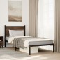 vidaXL Bettgestell mit Kopfteil Metall Braun Eichen-Optik 80x200 cm vidaXL Bettgestell mit Kopfteil Metall Braun Eichen-Optik 80x200 cm