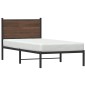 vidaXL Bettgestell mit Kopfteil Metall Braun Eichen-Optik 80x200 cm vidaXL Bettgestell mit Kopfteil Metall Braun Eichen-Optik 80x200 cm