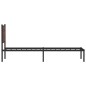 vidaXL Bettgestell mit Kopfteil Metall Braun Eichen-Optik 80x200 cm vidaXL Bettgestell mit Kopfteil Metall Braun Eichen-Optik 80x200 cm