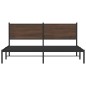 vidaXL Metallbett ohne Matratze Braun Eichen-Optik 160x200 cm vidaXL Metallbett ohne Matratze Braun Eichen-Optik 160x200 cm