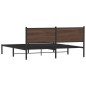 vidaXL Metallbett ohne Matratze Braun Eichen-Optik 160x200 cm vidaXL Metallbett ohne Matratze Braun Eichen-Optik 160x200 cm