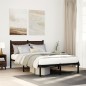 vidaXL Metallbett ohne Matratze Braun Eichen-Optik 120x200 cm vidaXL Metallbett ohne Matratze Braun Eichen-Optik 120x200 cm