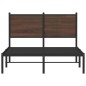 vidaXL Metallbett ohne Matratze Braun Eichen-Optik 120x200 cm vidaXL Metallbett ohne Matratze Braun Eichen-Optik 120x200 cm