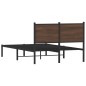 vidaXL Metallbett ohne Matratze Braun Eichen-Optik 120x200 cm vidaXL Metallbett ohne Matratze Braun Eichen-Optik 120x200 cm