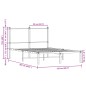 vidaXL Metallbett ohne Matratze Braun Eichen-Optik 120x200 cm vidaXL Metallbett ohne Matratze Braun Eichen-Optik 120x200 cm