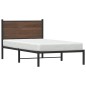 vidaXL Bettgestell mit Kopfteil Metall Braun Eichen-Optik 107x203 cm vidaXL Bettgestell mit Kopfteil Metall Braun Eichen-Optik 107x203 cm
