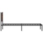 vidaXL Bettgestell mit Kopfteil Metall Braun Eichen-Optik 107x203 cm vidaXL Bettgestell mit Kopfteil Metall Braun Eichen-Optik 107x203 cm