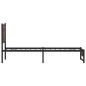 vidaXL Bettgestell mit Kopfteil Metall Braun Eichen-Optik 107x203 cm vidaXL Bettgestell mit Kopfteil Metall Braun Eichen-Optik 107x203 cm