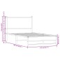 vidaXL Bettgestell mit Kopfteil Metall Braun Eichen-Optik 107x203 cm vidaXL Bettgestell mit Kopfteil Metall Braun Eichen-Optik 107x203 cm