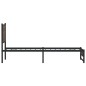vidaXL Bettgestell mit Kopfteil Metall Braun Eichen-Optik 100x190 cm vidaXL Bettgestell mit Kopfteil Metall Braun Eichen-Optik 100x190 cm