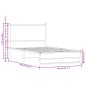 vidaXL Bettgestell mit Kopfteil Metall Braun Eichen-Optik 100x190 cm vidaXL Bettgestell mit Kopfteil Metall Braun Eichen-Optik 100x190 cm