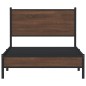 vidaXL Bettgestell mit Kopfteil Metall Braun Eichen-Optik 100x200 cm vidaXL Bettgestell mit Kopfteil Metall Braun Eichen-Optik 100x200 cm