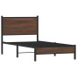 vidaXL Metallbett ohne Matratze Braun Eichen-Optik 90x200 cm vidaXL Metallbett ohne Matratze Braun Eichen-Optik 90x200 cm